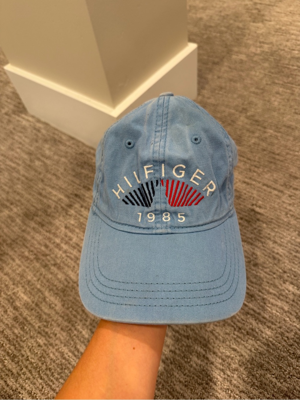 Tommy Hilfiger 1985 Heritage Light Blue Dad Hat Adjustable Cap Embroidered